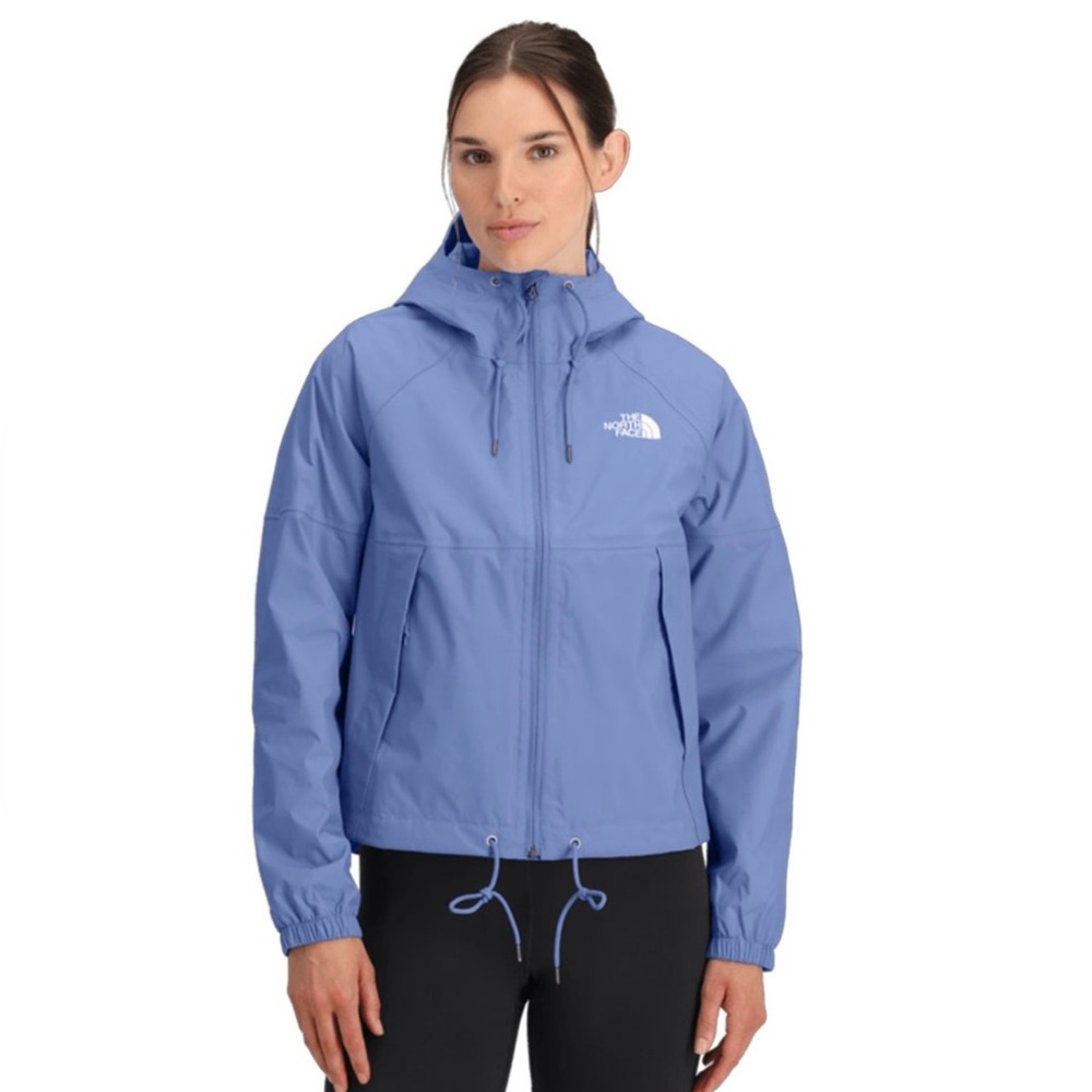 North Face Women's Blue Antora Rain Hoodie Jacket waterproof windproof medium